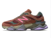 Tênis New Balance 9060 Rich Oak Burgundy