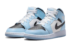Tênis Nike AIR JORDAN 1 MID ICE BLUE GS