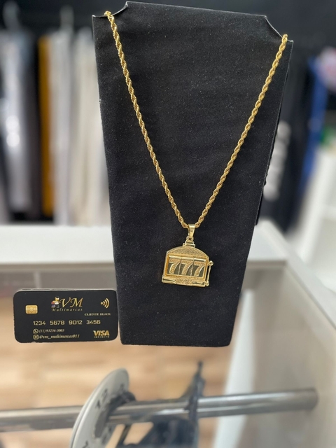 Corrente banhada a ouro 18k 777 - comprar online