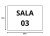 Placa Sala 03 Em Madeira MDF Branco - comprar online