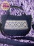 Bolso pequeño azul con bordado azul