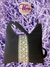 Bolso pequeño negro con bordado negro vertical en internet