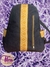 Mochila pequeña de mezclilla con bordado vertical amarillo - Tilma Diseños