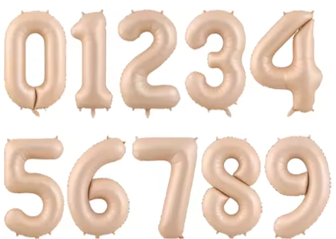 Globo numero metalizado 32" - comprar online