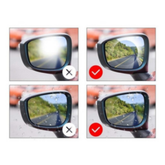 Film Impermeable Anti Agua Niebla Retrovisor Espejo Auto PAR - Tu_tienda_onlineya