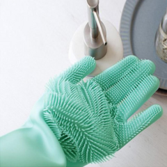 Guantes Silicona Esponja Lavaplatos Mascota Cocina Moderno - Tu_tienda_onlineya