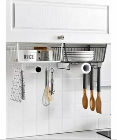 Organizador Estante Alacena Colgante 3 Soporte Rollo Gancho Metalico - Tu_tienda_onlineya