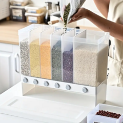 Dispensador De Cereales Granos Legumbres 6 Espacios