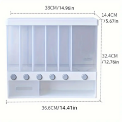 Dispensador De Cereales Granos Legumbres 6 Espacios - comprar online