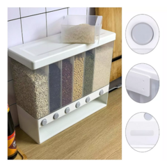 Dispensador De Cereales Granos Legumbres 6 Espacios - Tu_tienda_onlineya