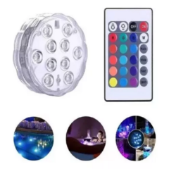 Luz Led Multicolor Sumergible Pileta Pecera Control Remoto - Tu_tienda_onlineya
