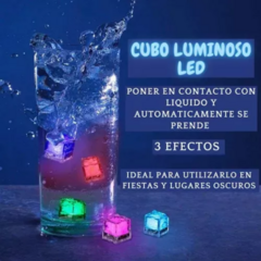 Cubos De Hielo Refrigerantes Reutilizables Luz Led Rgb x12 - Tu_tienda_onlineya
