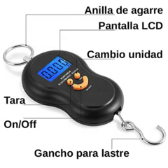 Balanza De Mano Portátil Digital Colgante 50 kg Pesca Valijas - tienda online