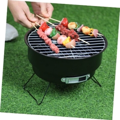 Parrilla Portátil Plegable Redonda Chica Asadero A Carbón - Tu_tienda_onlineya
