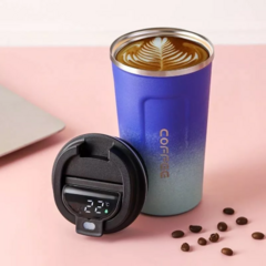 Vaso Térmico Acero Inox Tapa Antiderrame Sensor Temperatura - Tu_tienda_onlineya