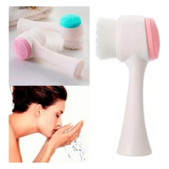 Cepillo Limpieza Facial Exfoliante Doble Cara Manual Masaje - Tu_tienda_onlineya