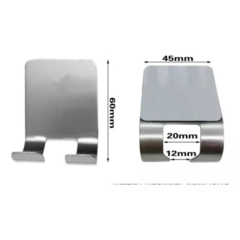 Gancho Perchero Percha Metal Adhesivo Acero Inox Reforzado - comprar online