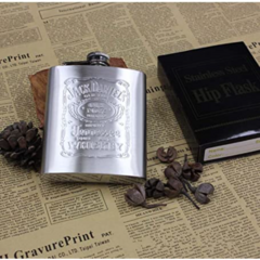 Petaca acero inoxidable plateada JACK DANIEL'S - Tu_tienda_onlineya