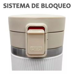 Vaso Térmico Café Con Filtro Tapa Botón Seguro Antiderrame - Tu_tienda_onlineya
