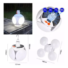 Lámpara Led Solar Colgante Recargable 5 Funciones 5 Focos - Tu_tienda_onlineya