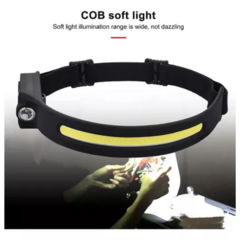 Linterna Minero Led + Cob Recargable Usb Vincha Con Sensor Color De La Luz Blanco - Tu_tienda_onlineya