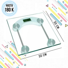 Balanza Digital Personal De Baño Corporal Vidrio Lcd 150kg - Tu_tienda_onlineya