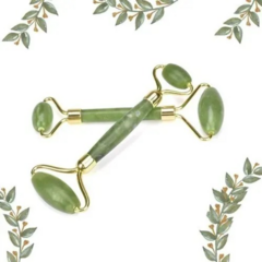 Masajeador Doble Rodillos Piedra Jade Facial Corporal en internet