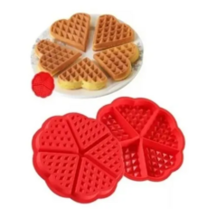Molde De Silicona Corazón Wafflera Waffle Ideal Repostería - tienda online