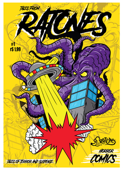 Poster Print A3 Ratones Art Octopus