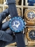 Hybrid Azul com Pulseira Preta de Couro Reforçada