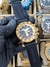 Joker Dourado com Pulseira Preta de Couro Reforçada