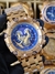 Invicta Hybrid - Dourado com Fundo Azul