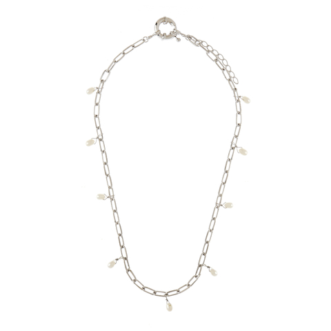 Colar Helena banhado a ouro 18k ou prata com pérolas, delicado e sofisticado. Compre no Studio Saliba com envio rápido e seguro.