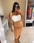 Conjunto Cropped e Saia Midi