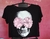 Cropped de malha estampa cavera floral luxo