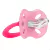 Chupeta Lillo Silicone Rosa e Vermelha Tamanho 1 0 à 6 Meses 2 Unidades - Disk Mundo das Fraldas