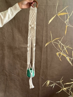 Porta vela macramé