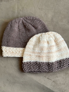 Gorro a dos agujas