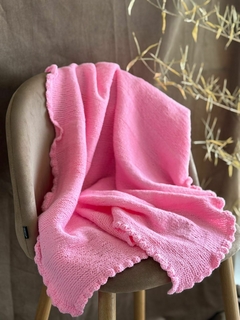 Manta bebé tejida a dos agujas. - tienda online