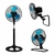 Ventilador 3 en 1: Pared, pie y turbo. 220V, 3 aspas, 65W, 50Hz, 10 pulgadas.