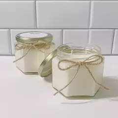 Velas de cera de soja: Hexagonal con deco
