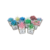 Pack X12 Plantas Artificial en Maceta Vidrio Cactus Suculenta