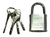Candado Acero 30mm Doble Traba De Seguridad Reforzada Color Plateado - comprar online