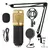 Microfone Profissional Gravação Mesa Condensador Cardioide Pop Filter Usb Com Braço Articulado Fire Phoenix Bk-800 Cor Preto