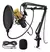 Microfone Profissional Gravação Mesa Condensador Cardioide Pop Filter Usb Com Braço Articulado Fire Phoenix Bk-800 Cor Preto - comprar online