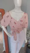 Cropped Xadrez florido