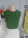 Blusa Xadrez Verde e Laranja
