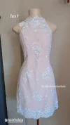 Vestido em tule bordado