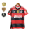 Camisa Flamengo Away I Patrocínios 23/24 Torcedor Adidas Masculina - Vermelho e Preto