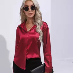 Blusa Manga Longa Cetim - loja online